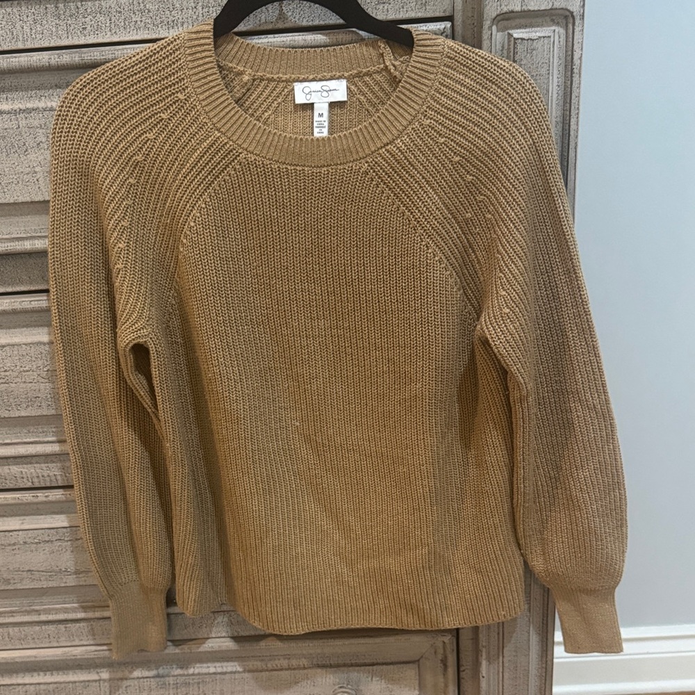 Jessica Simpson Camel Crew Neck Sweater